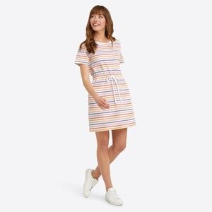 Draper James Short Sleeve Colorful Striped Dress sz L